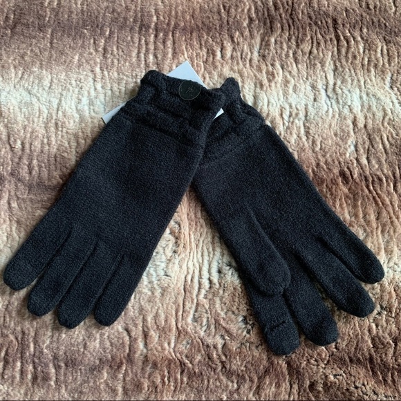 Calvin Klein Chain Cable Black Gloves - Picture 2 of 5